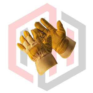 Guantes de Cuero Dividido para Trabajo Pesado de 26 cm, Personalizables, Resistentes a Desgarros, Transpirables, Antiestáticos, Sin Silicona, Sin Polvo, para Bomberos - Product Image 4