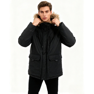 Premium Quality Winter Outdoor Climbing Parka <b>Jackets</b> Hooded Faux Fur Collar Zipper Padded <b>Jacket</b> <b>With</b> Quilted <b>Lining</b> OEM - Product Image 1