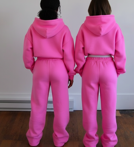 Conjuntos de Sudadera de Invierno F5364 para Mujer, Fabricantes de Ropa, Conjunto Personalizado de 2 Piezas, Chaqueta con Capucha y Cremallera, Pantalones Deportivos Anchos y Holgados, 100% - Product Image 2