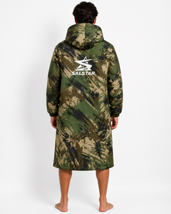 Parka de Natación Impermeable con Capucha Personalizada, Manga Larga, Secado Rápido, Transpirable, con Forro Polar y Cierre de Cremallera, Bata de Cambio con Camuflaje - Product Image 2