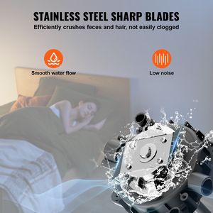 Potente sistema di pompaggio maceratore da 800W per WC con scarico posteriore, doppio scarico, design per scarico dall'alto per seminterrati - Product Image 4