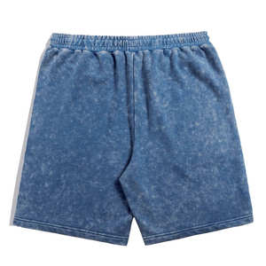 Pantalones cortos Bermuda informales para hombre con estampado gráfico de letras, efecto desgastado, cintura con cordón y bolsillos - Product Image 4