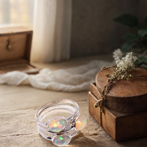 Anillo Unisex de Ópalo Etíope, 4.9g, Joyería Artesanal de Moda, Ópalo Natural de 9x6mm, Estilo Étnico Ovalado para Bodas y Fiestas, Vermeil - Product Image 1