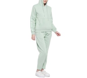 Conjunto Deportivo de Dos Piezas para Mujer, con Capucha, Estampado Sólido, Informal, de Invierno, 100% Algodón Ecológico, con Logotipo Personalizado - Product Image 1