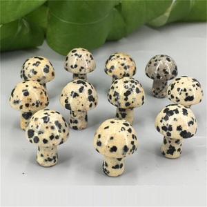 Pierre de jaspe dalmatien naturel sculptée en forme de champignon, jaspe tacheté, cristal de guérison pour le Reiki, la décoration Feng Shui, vente en gros - Product Image 3