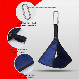 Correas de nailon de alta resistencia para abdominales, barra de tracción, eslingas abdominales colgantes, entrenamiento de fuerza del core, equipo de gimnasio en casa, acolchado antideslizante para piernas - Product Image 6