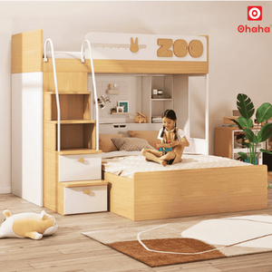 Cama litera inteligente Ohaha con armario y estantes decorativos - GTTM028 - Product Image 2