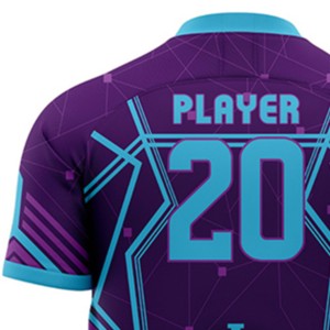 Camiseta de Fútbol Personalizada con Cuello en V, Unisex, Manga Corta, Impresión Sublimada, Absorbe la Humedad, Patrón Geométrico, Elástica en Cuatro Direcciones - Product Image 4