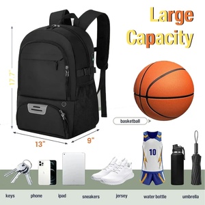 Sac de basket-ball en nylon léger, confortable et respirant, matériau durable, design spacieux pour l'entraînement en salle de sport, sac à dos de basket-ball - Product Image 2