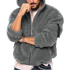 New Men's Casual Winter <b>Hooded</b> Sherpa Fleece <b>Zip</b>-Up Jacket Cozy Latest Design by Improvement Sports - Product Image 3