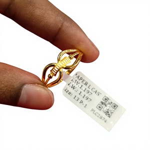 22K Solid Gold <b>Ring</b> for Women Traditional <b>Indian</b> Filigree Design Handcrafted Pure Gold Finger <b>Ring</b> Wedding Fine Jewelry - Product Image 1