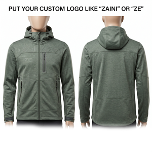 220g Eco-Friendly Windproof Breathable Polyester <b>Soft</b> <b>Shell</b> <b>Hooded</b> <b>Jacket</b> with Stand Collar Zipper Closure OEM ODM - Product Image 1