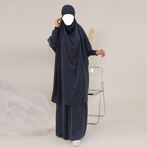 Venta al por mayor OEM Loriya Vestido Hijab Abaya para Mujer Talla Grande, Vestido Musulmán, Ropa Islámica Tradicional, Conjunto de 2 Piezas, Abaya para Oración - Product Image 5