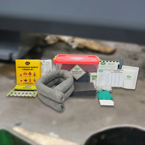 ชุดดูดซับสารเคมีอเนกประสงค์ 20 ลิตร พร้อมกล่องใส พกพาสะดวก สำหรับควบคุมการรั่วไหลของน้ำมัน สารเคมี และของเหลว ใช้ในอุตสาหกรรม - Product Image 1