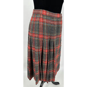 Falda Kilt Tradicional Plisada Hecha a Mano para Mujer, Diseño Tartán Escocés Gris, Lana, 2026 - Product Image 6