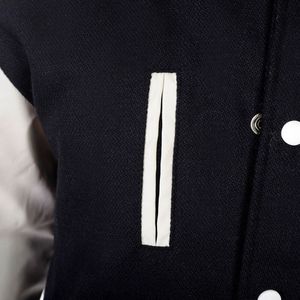 OEM Wholesale Wool <b>Leather</b> Sleeves College Custom Men Baseball Varsity <b>Jacket</b> New Men <b>Winter</b> Unisex Button Down Varsity <b>Jacket</b> - Product Image 4