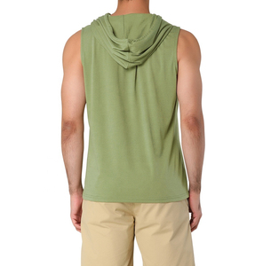 Camisetas sin mangas con capucha para hombre, más vendidas, para culturismo, de algodón, con cremallera, teñido verde, ropa informal - Product Image 6