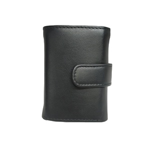 Leather Card Holders Metal Popup <b>RFID</b> <b>Wallets</b> Coin Zipper Purse Button Loop Hasp Closure Wholesale Supplier Price Traveling Mens - Product Image 1