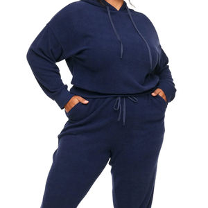 Sudadera con Capucha y Cremallera Frontal Estampada para Mujer, Tallas Grandes, Invierno, 100% Algodón, Forro Polar, Personalizable, Servicio OEM, Alta Calidad - Product Image 5