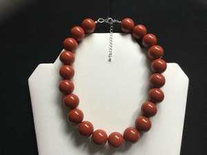 Collier en perles de corail naturel, forme ronde, style classique, unisexe, bijoux à porter au quotidien - Product Image 1