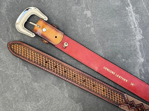 Ceinture en cuir de vache occidental de qualité supérieure avec motif floral gravé à la main, fabricant grossiste - Product Image 4