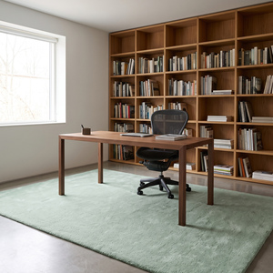 Tapis d'intérieur en laine naturelle, uni, tufté, vert menthe, antidérapant, tapis de sol texturé doux, salon, chambre à coucher, salle à manger, maison moderne - Product Image 3