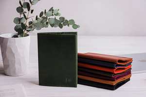 Genuine Leather Passport Holder Slim Travel <b>Wallet</b> <b>RFID</b> <b>Blocking</b> Custom Logo Luxury Passport Case Cover Folder PTH-0101 - Product Image 6