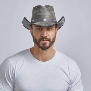 Jimieson Apparel Black Leather Cowboy <b>Hat</b> <b>Feather</b> Punk Style Unisex Adjustable Traveling Four Seasons Wear Casual Street Wear - Product Image 5
