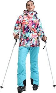 Conjunto de Chaqueta y Pantalones de Esquí para Mujer, Traje de Nieve, Chaqueta con Capucha, Impermeable y Resistente al Viento - Product Image 2