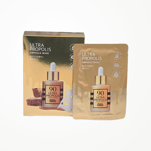 มาส์กหน้าไฮโดรเจล JAMINKYUNG Jamingyeong Propolis Ampoule Mask 20 กรัม 10 แผ่น แผ่นมาส์กหน้า แผ่นมาส์กหน้าจากเกาหลี ผิวกระจก - Product Image 1
