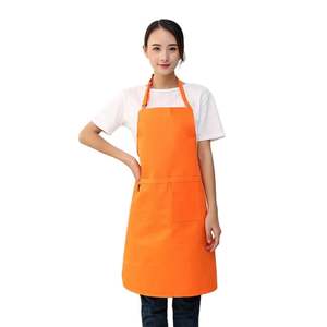 Cotton Reusable Dirt-proof Waterproof Sleeveless <b>Aprons</b> for Unisex Adult Large <b>Pockets</b> Solid Color Adjustable for Cooking - Product Image 2