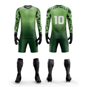 Conjunto de uniforme de portero de camiseta de fútbol de secado rápido para hombre, logotipo personalizado impreso, servicio OEM, kit de portero de corte automatizado - Product Image 5