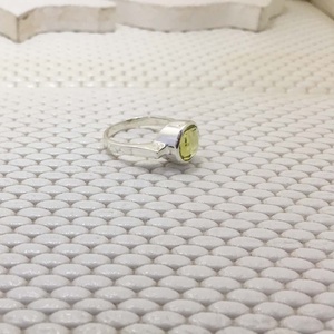 Anillo de piedras preciosas de cuarzo limón de Plata de Ley 925 Unisex, diseño bonito ecológico, ajuste de bisel de uso para fiesta de boda de aniversario - Product Image 1