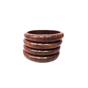 Bracelet en bois d'acacia de qualité supérieure, design attrayant, forme ronde, lot de bracelets en bois de qualité supérieure, fabrication artisanale. - Product Image 3