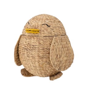 Cesta de Jacinto de Agua en Forma de Pato, Tejida, Decorativa, Organizador de Almacenamiento con Tapa, Linda Decoración para el Suelo de la Habitación Infantil - Product Image 1