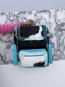 Sac à dos en cuir de vachette, dernière arrivée, couleur turquoise, unisexe, magnifique, design artisanal, multi-usages - Product Image 2