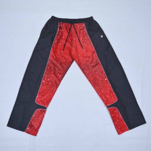 Red Dot Print Satin Harem <b>Pants</b> With Sequined Details Drawstring Waist Full Length Loose Fit Sporty Women <b>Summer</b> Wear with OEM - Product Image 1