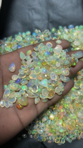 Lot de cabochons d'opale de feu éthiopienne AAA+ |   Opales multicolores brillantes, pierres précieuses en vrac, taillées sur mesure pour la fabrication de bijoux - Product Image 2