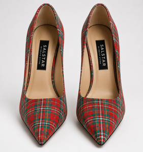 Chaussures à talons hauts élégantes pour femmes, motif tartan écossais spécial mariage, escarpins à talon aiguille, design personnalisé, tendance, fournisseur en gros - Product Image 1