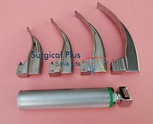 Laryngoscope ORL de qualité supérieure avec 4 lames Macintosh en fibre optique, en acier inoxydable réutilisable, pour anesthésie ORL, certifié CE - Product Image 5