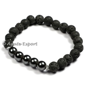 Gemstone Pure Black Onyx <b>Bracelets</b> with ChokoReiki <b>Charm</b> - Product Image 2