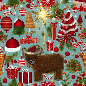 Decoraciones Navideñas Hechas a Mano de Terciopelo Satinado Bordado Multicolor Ecológicas para Colgar en la Pared, Personalizadas al por Mayor - Product Image 1