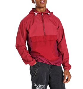 <b>Men</b> Custom Plus Size <b>Pullover</b> Nylon Windbreaker <b>Jacket</b> With Hood New Fashion Breathable Outdoor Lightweight <b>Jacket</b> For Wholesale - Product Image 1