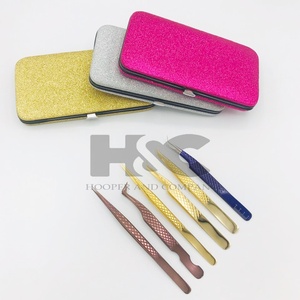 Pinzas de extensión de pestañas para el hogar con diseño de corazón rosa, pinzas de acero inoxidable de visón de Color, pinzas de pestañas postizas sostenibles con logotipo - Product Image 6