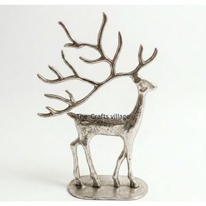 Figura Decorativa de Reno Navideño Mediana, Estatua de Ciervo de Metal con Acabado en Cobre, Adorno de Mesa, Decoración Navideña para el Hogar - Product Image 3