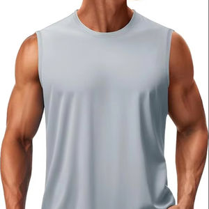 Débardeurs pour hommes UPF 80+ Protection solaire 100% coton Col rond Sans manches Évacuation de l'humidité Athlétique Gym Entraînement Musculation - Product Image 1