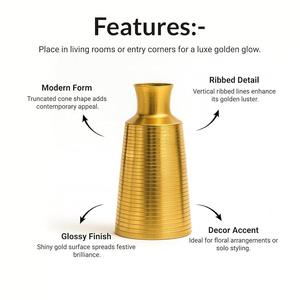 Jarrón de Metal Moderno Hecho a Mano, Resistente al Óxido, para Mesa, Hogar y Oficina, Ecológico, Porta Flores - Product Image 5