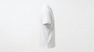 Chemise polo homme en coton blanc, manches courtes, coupe classique, couleur unie, tissu tricoté, style décontracté - Product Image 4
