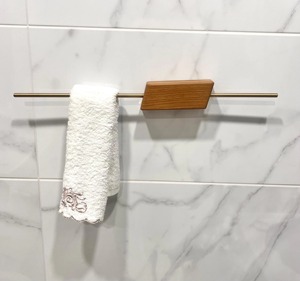 Wooden And <b>Copper</b> Rose Wall Mounted Bathroom Towel Holder Keeps Bathroom Neat Organized And Clutter Free Wholesale From India - Product Image 2