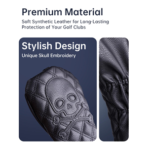 Funda Protectora para Cabeza de Palo de Golf, Transpirable, Lavable, de Cuero PU Resistente al Agua, Estilo Híbrido con Forro Interior Suave - Product Image 2